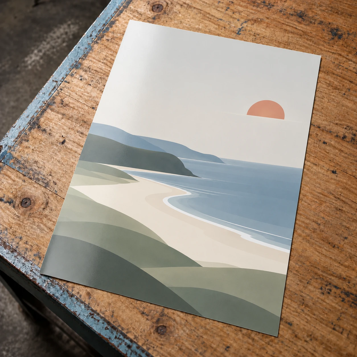Poster: front, generated example print mockup