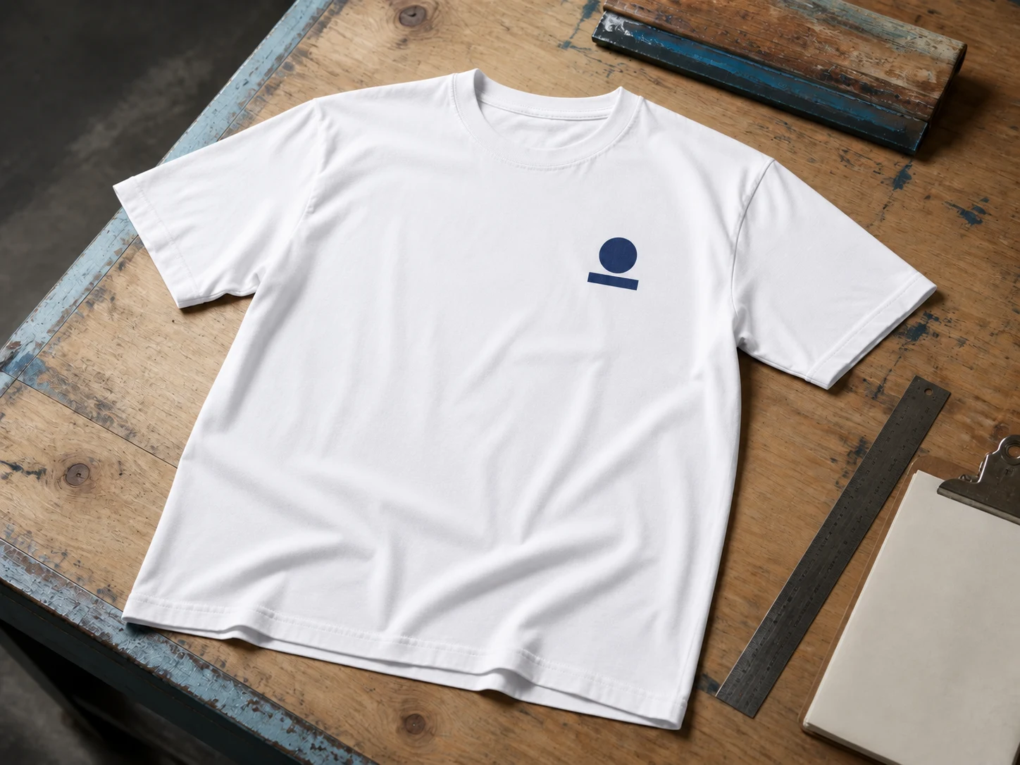 T-Shirt: front, generated example print mockup